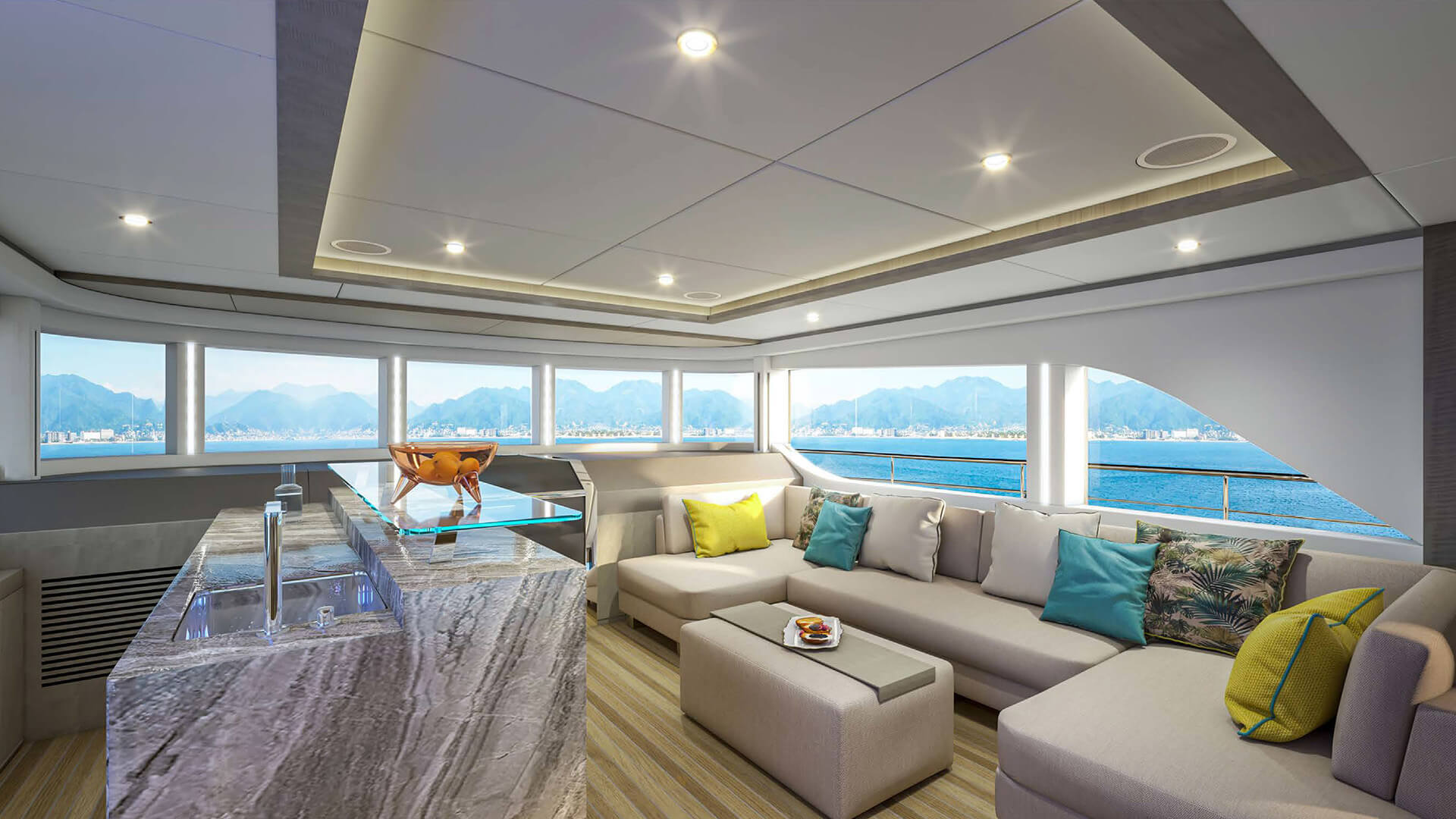 Drettmann interior for 32-metre yacht