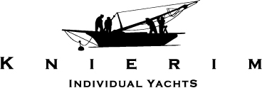 Knierim logo showing a black boat silhouette with people aboard and the text 'KNIERIM' above 'INDIVIDUAL YACHTS'.